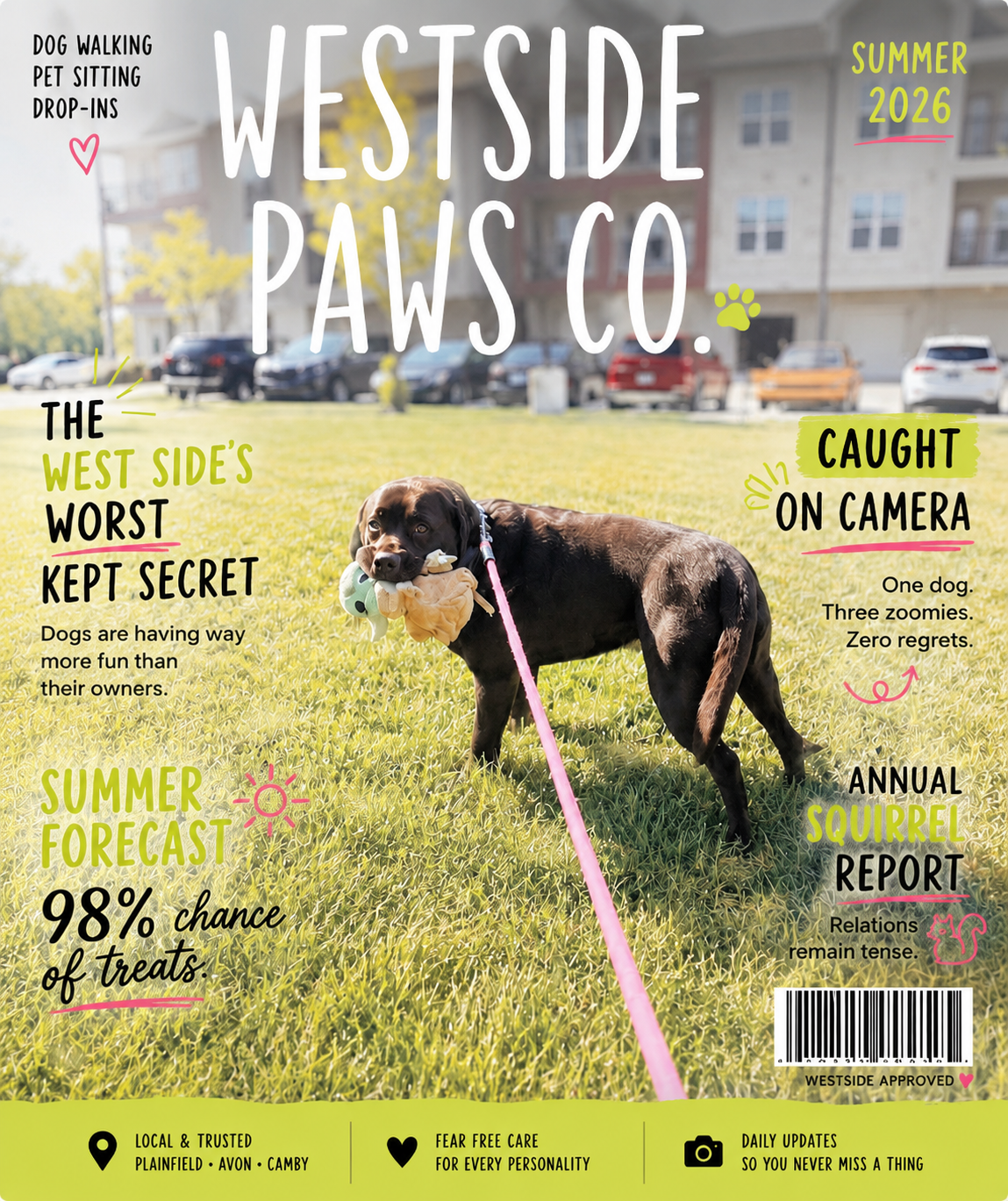 Westside Paws Co. Summer 2026 quarterly newsletter cover